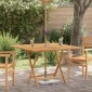 vidaXL Τραπέζι Κήπου Πτυσσόμενο 120 x 120 x 75 εκ. Μασίφ Ξύλο Teak