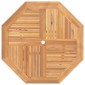 vidaXL Τραπέζι Κήπου Πτυσσόμενο 120 x 120 x 75 εκ. Μασίφ Ξύλο Teak