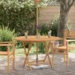vidaXL Τραπέζι Κήπου Πτυσσόμενο Ø 120 x 75 εκ. Μασίφ Ξύλο Teak