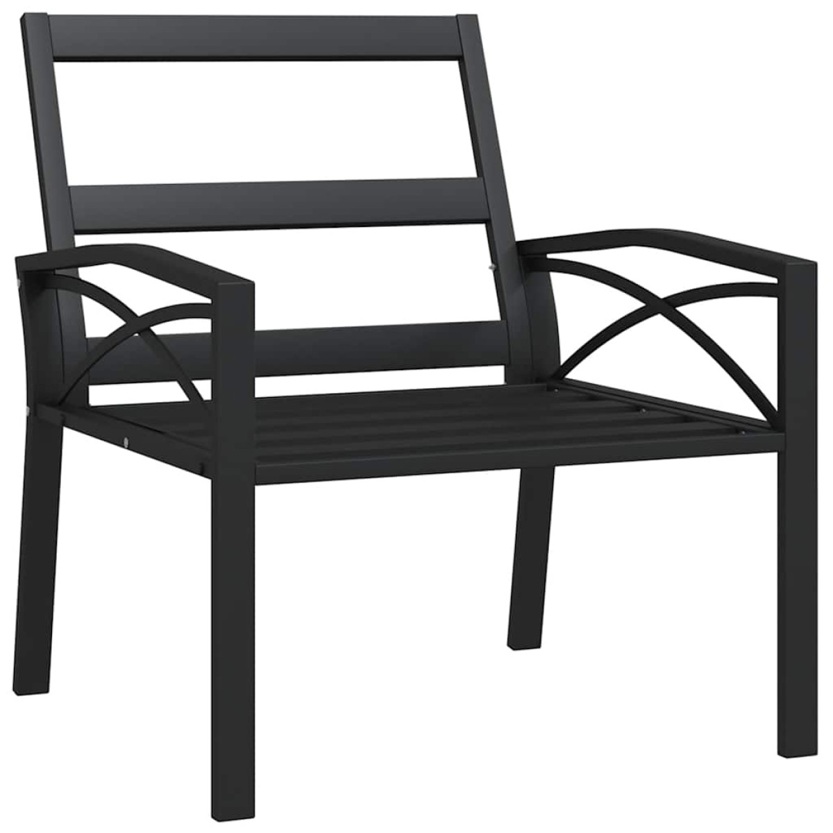 vidaXL Καρέκλα Κήπου 68 x 76 x 79 εκ. Ατσάλινη με Γκρι Μαξιλάρια