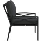 vidaXL Καρέκλες Κήπου 2 τεμ. 68 x 76 x 79 εκ. Ατσάλι με Γκρι Μαξιλάρια