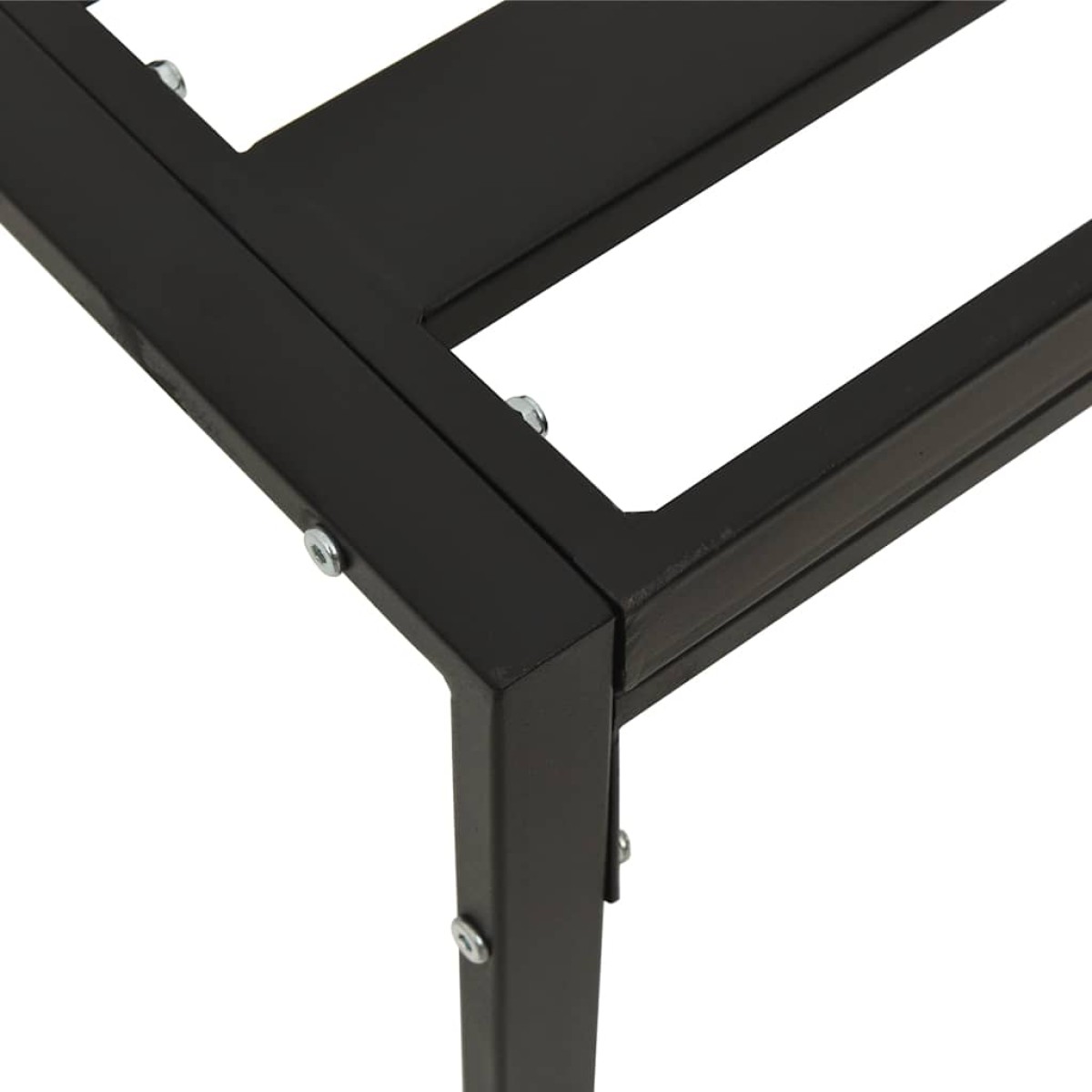vidaXL Τραπεζάκι Κήπου Μαύρο 60 x 60 x 35 εκ. από Ατσάλι
