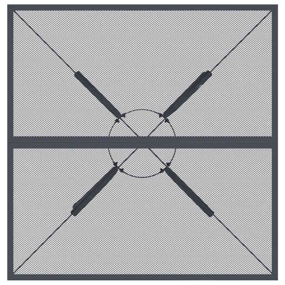 vidaXL Τραπέζι Κήπου Ανθρακί με Πλέγμα 80 x 80 x 72,5 εκ. Ατσάλινο
