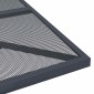 vidaXL Τραπέζι Κήπου Ανθρακί με Πλέγμα 80 x 80 x 72,5 εκ. Ατσάλινο