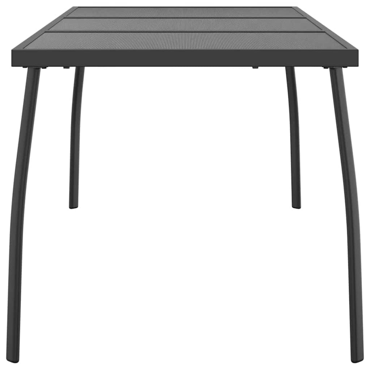 vidaXL Τραπέζι Κήπου Ανθρακί με Πλέγμα 165 x 80 x 72 εκ. Ατσάλινο