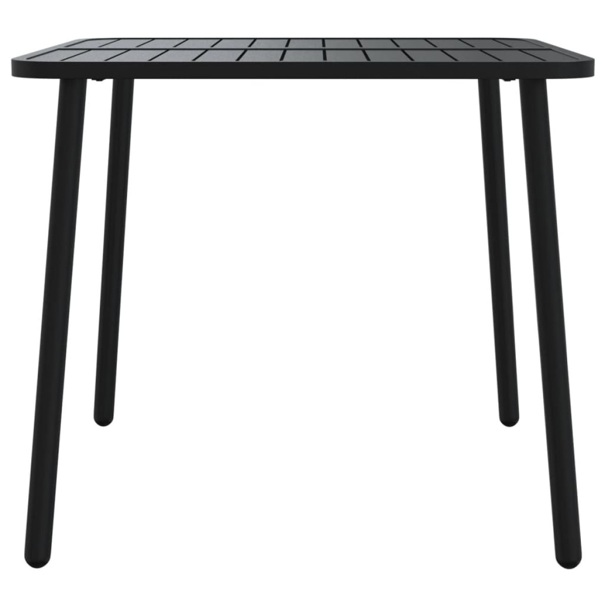 vidaXL Τραπέζι Κήπου Ανθρακί 80x80x71 εκ. Ατσάλινο