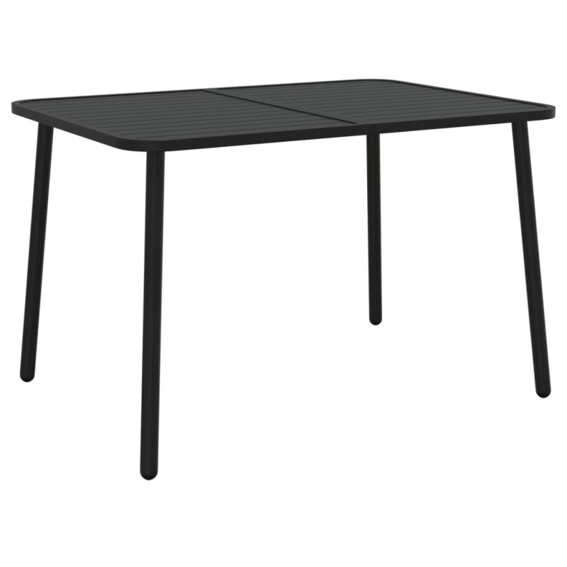 vidaXL Τραπέζι Κήπου Ανθρακί 110x80x71 εκ. Ατσάλινο