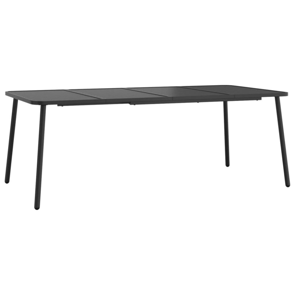 vidaXL Τραπέζι Κήπου Ανθρακί 200x100x71 εκ. Ατσάλινο