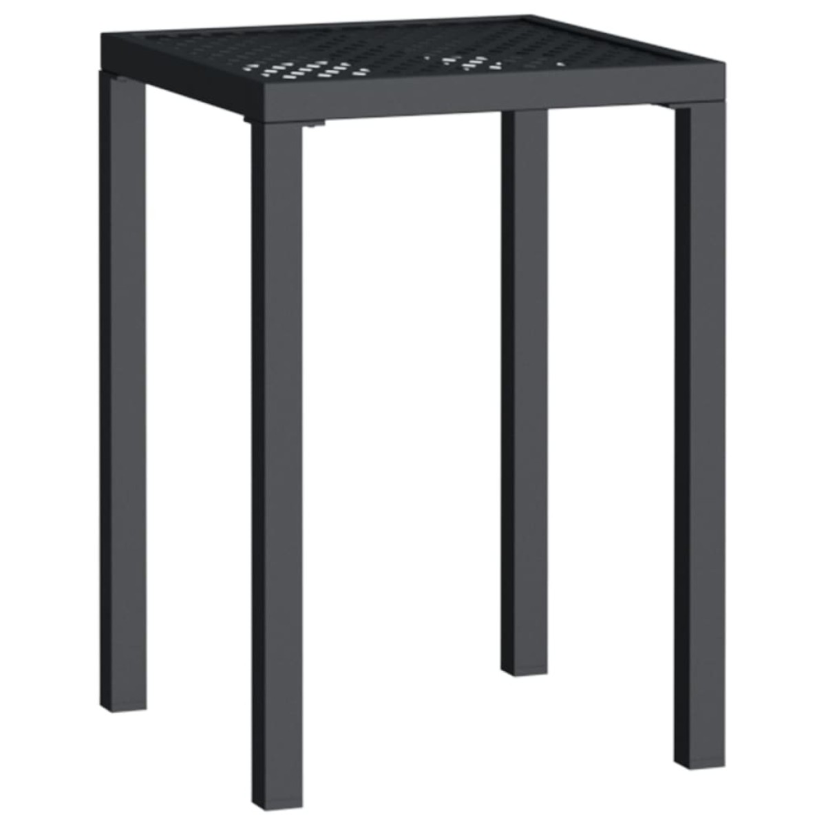 vidaXL Τραπέζι Κήπου Ανθρακί 50 x 50 x 72 εκ. Ατσάλινο