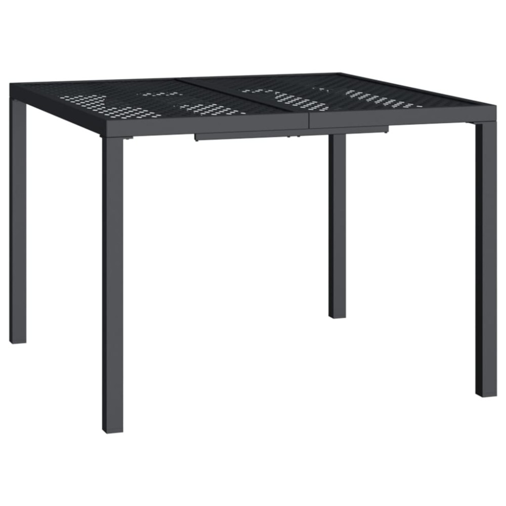 vidaXL Τραπέζι Κήπου Ανθρακί 100x100x72 εκ. Ατσάλινο