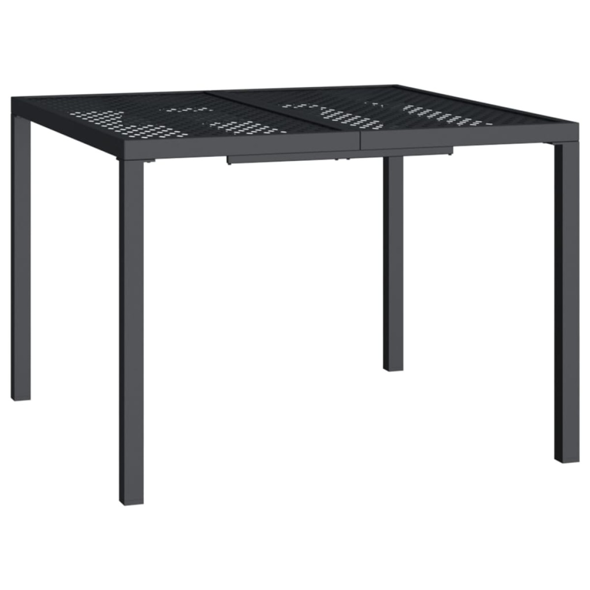 vidaXL Τραπέζι Κήπου Ανθρακί 100x100x72 εκ. Ατσάλινο