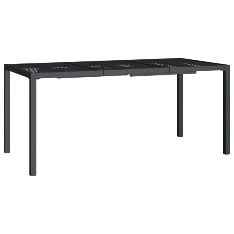vidaXL Τραπέζι Κήπου Ανθρακί 165x80x72 εκ. Ατσάλινο