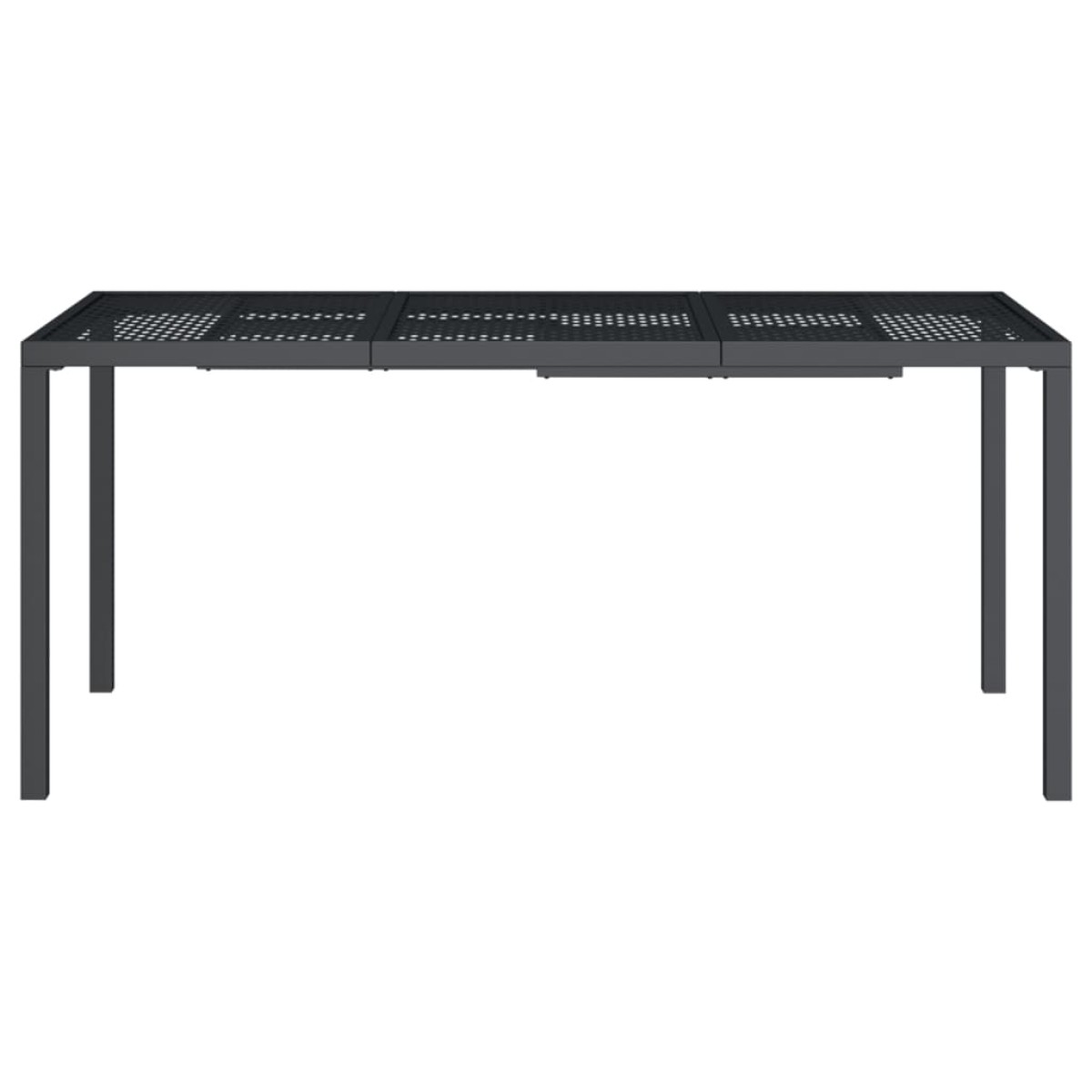 vidaXL Τραπέζι Κήπου Ανθρακί 165x80x72 εκ. Ατσάλινο