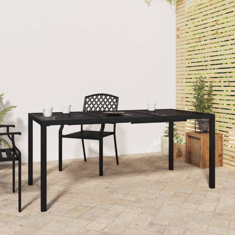 vidaXL Τραπέζι Κήπου Ανθρακί 165x80x72 εκ. Ατσάλινο