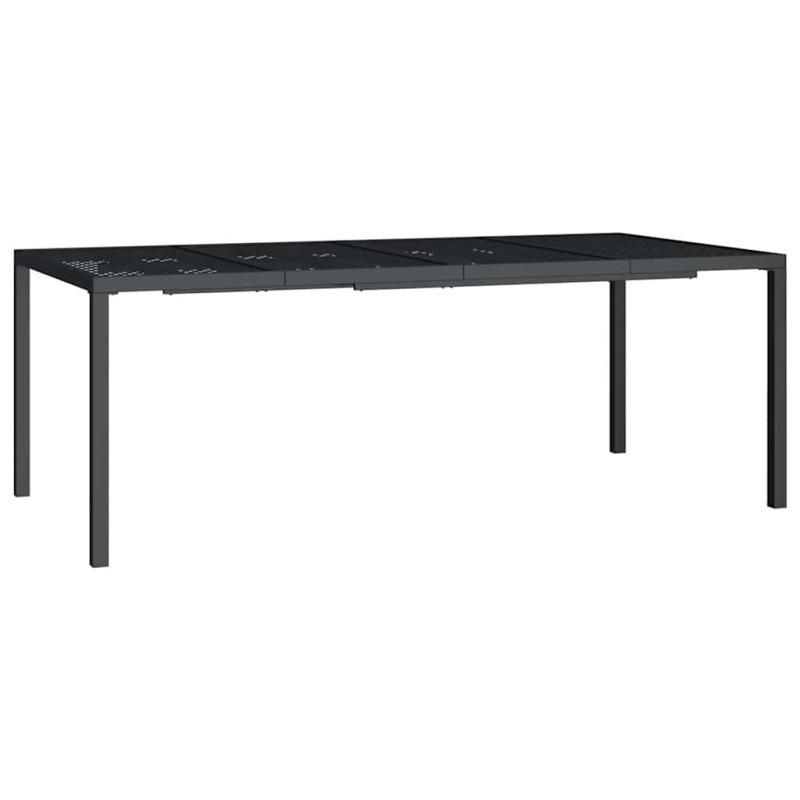 vidaXL Τραπέζι Κήπου Ανθρακί 200x100x72 εκ. Ατσάλινο