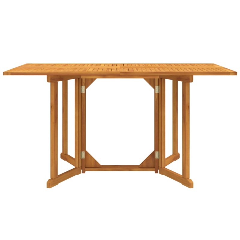 vidaXL Τραπέζι Κήπου Butterfly Πτυσσόμενο 150x90x75 εκ. Μασίφ Teak