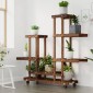 vidaXL Βάση Λουλουδιών Τροχήλατη 95x25x101 εκ. από Μασίφ Ξύλο Ελάτης