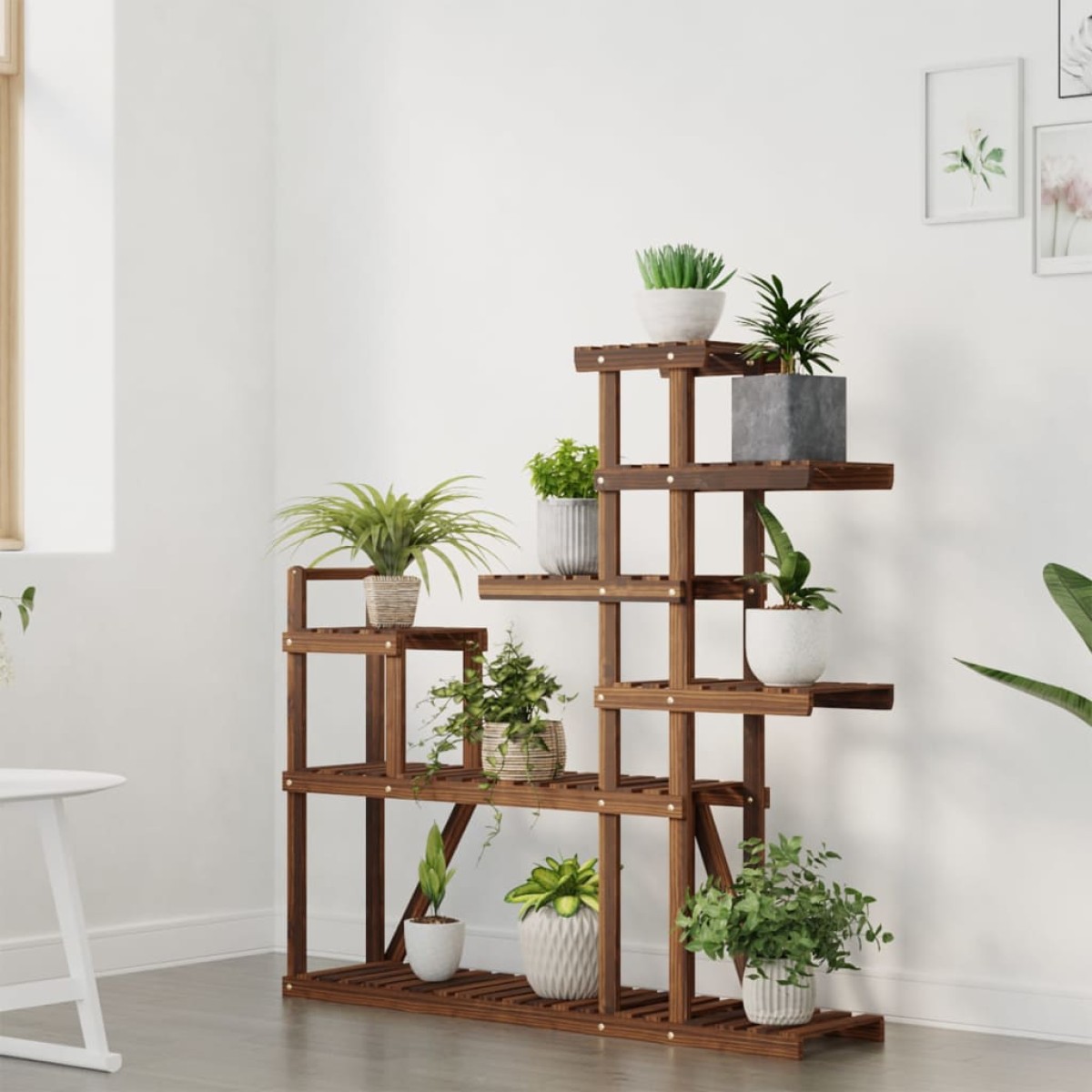 vidaXL Βάση Λουλουδιών 110 x 25 x 111 εκ. από Μασίφ Ξύλο Ελάτης
