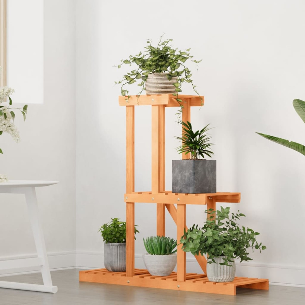 vidaXL Βάση Λουλουδιών 81x25x75,5 εκ. από Μασίφ Ξύλο Ελάτης