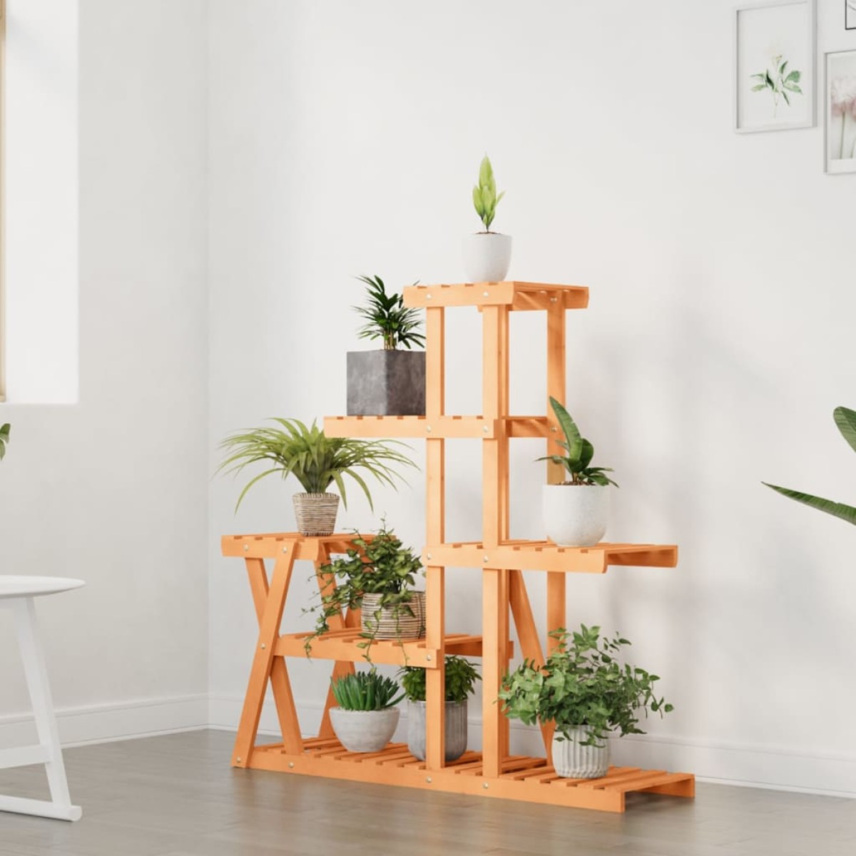 vidaXL Βάση Λουλουδιών 95x25x96 εκ. από Μασίφ Ξύλο Ελάτης