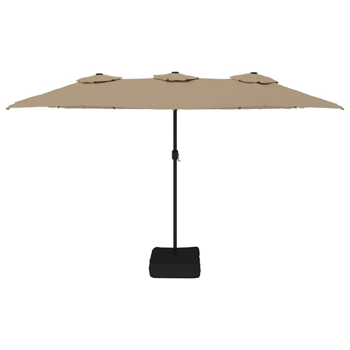 vidaXL Ομπρέλα με Διπλή Κορυφή Taupe 449 x 245 εκ.