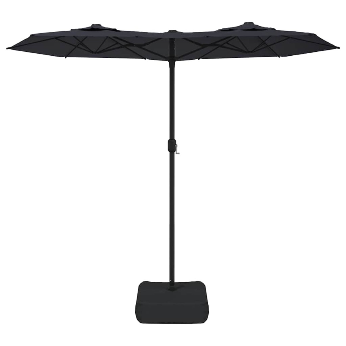 vidaXL Ομπρέλα με Διπλή Κορυφή Μαύρη 316 x 240 εκ.