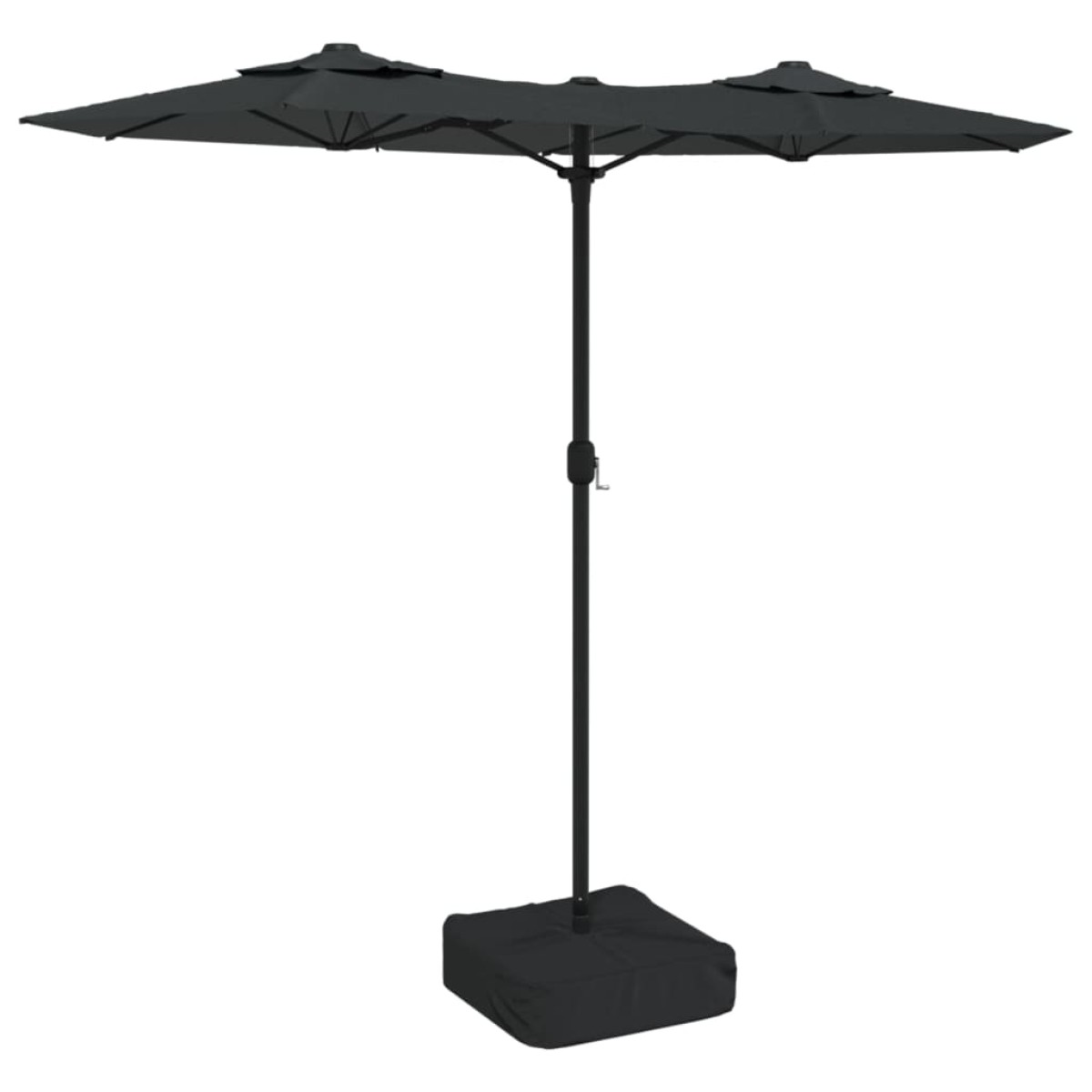 vidaXL Ομπρέλα με Διπλή Κορυφή και LED Ανθρακί 316 x 240 εκ.