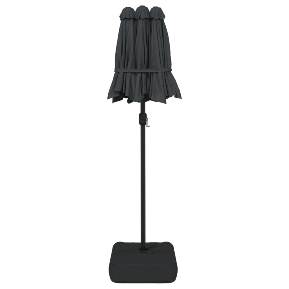 vidaXL Ομπρέλα με Διπλή Κορυφή και LED Ανθρακί 316 x 240 εκ.