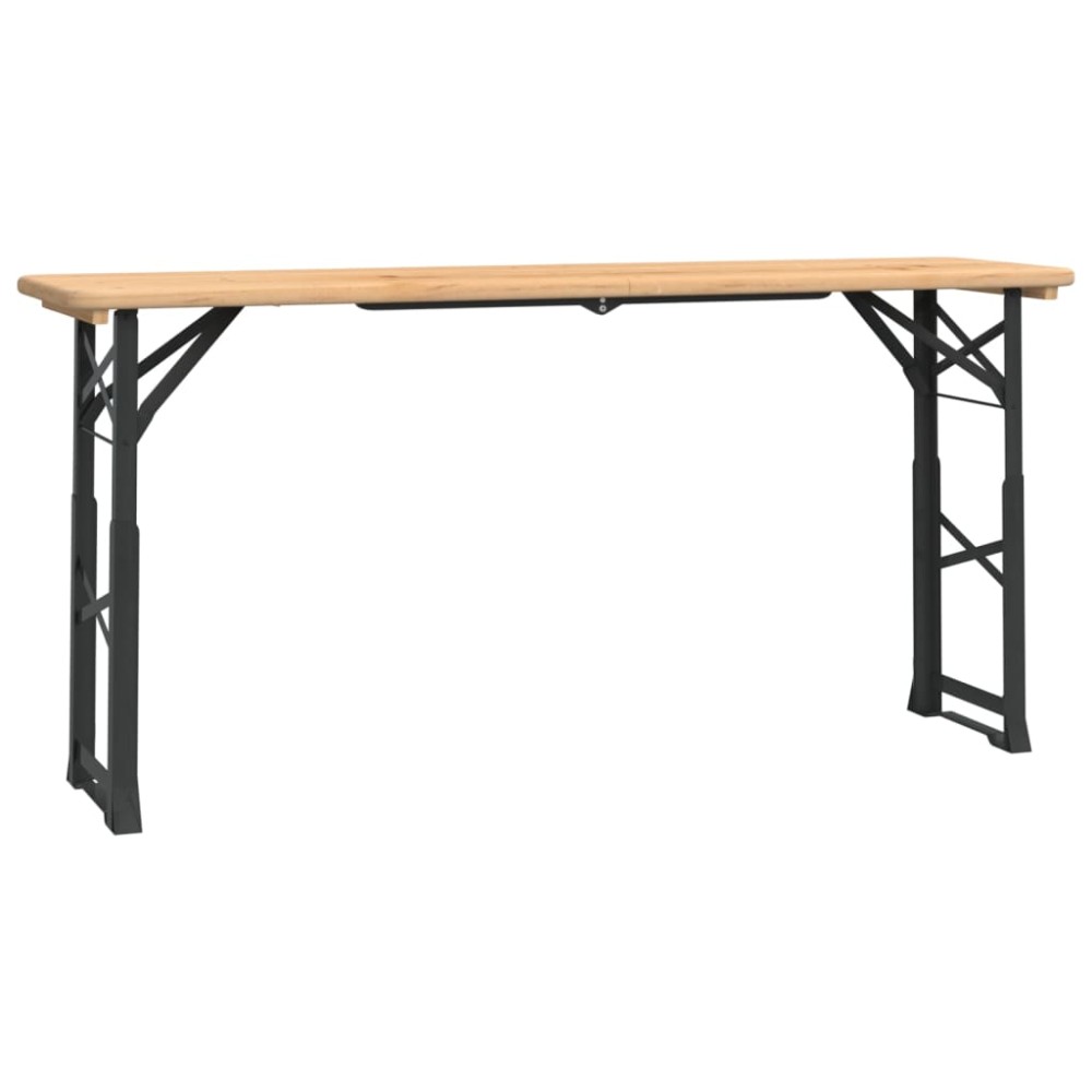 vidaXL Τραπέζι Μπύρας Πτυσσόμενο 170x50x75/105 εκ. Μασίφ Ξύλο Ελάτης