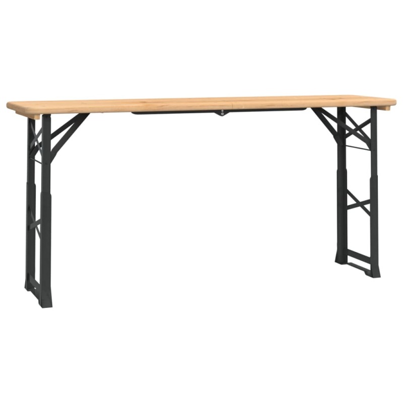 vidaXL Τραπέζι Μπύρας Πτυσσόμενο 170x50x75/105 εκ. Μασίφ Ξύλο Ελάτης