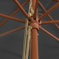vidaXL Ομπρέλα Κήπου με Ξύλινο Ιστό Ανθρακί 400 x 273 εκ.