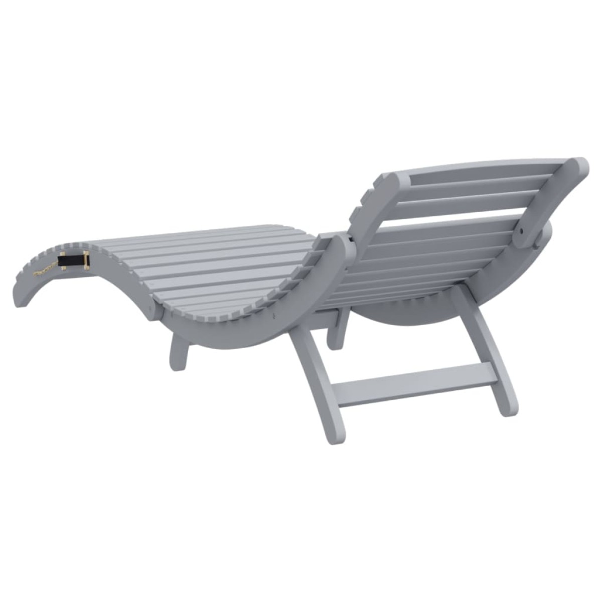 vidaXL Ξαπλώστρα Γκρι 184 x 55 x 64 εκ. από Μασίφ Ξύλο Ακακίας