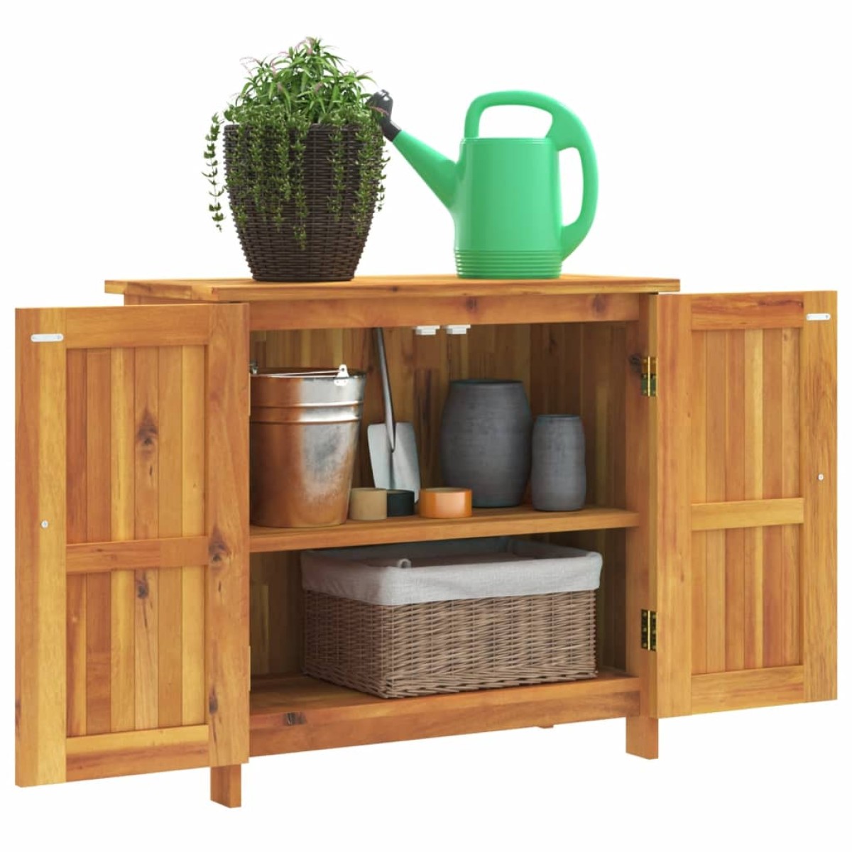 vidaXL Ντουλάπι Κήπου 75 x 35 x 70 εκ. από Μασίφ Ξύλο Ακακίας