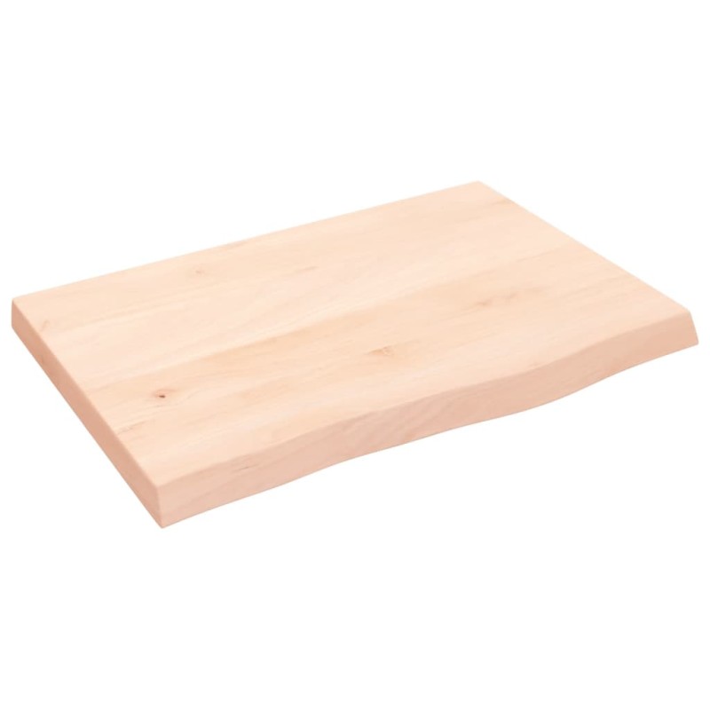 vidaXL Ράφι Τοίχου 60x40x(2-4) εκ. από Ακατέργαστο Μασίφ Ξύλο Δρυός