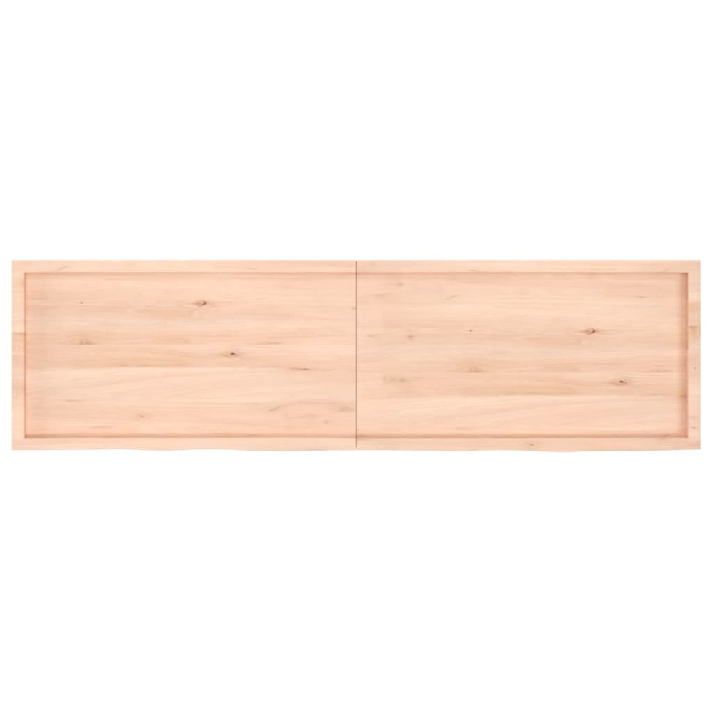 vidaXL Ράφι Τοίχου 220x60x(2-6) εκ. από Ακατέργαστο Μασίφ Ξύλο Δρυός