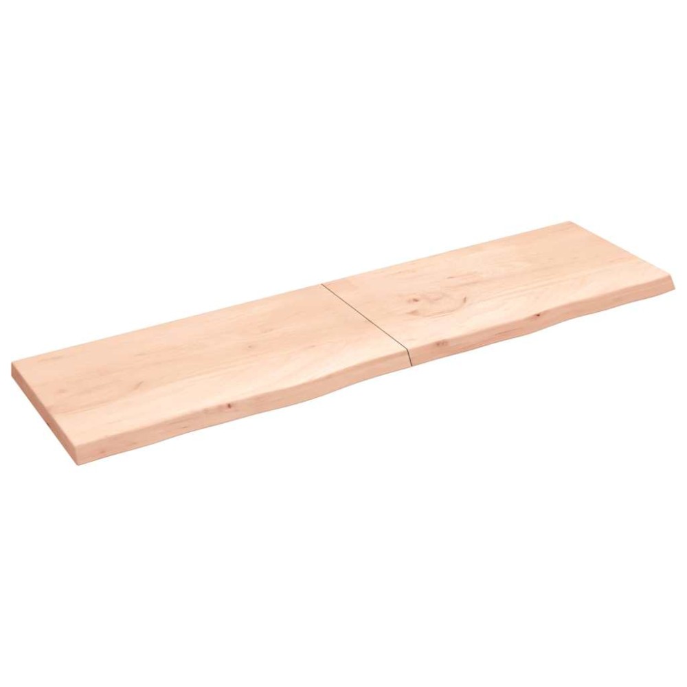 vidaXL Ράφι Τοίχου 220x60x(2-6) εκ. από Ακατέργαστο Μασίφ Ξύλο Δρυός