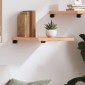 vidaXL Ράφι Τοίχου Ανοιχτό Καφέ 40x60x4 εκ. Επεξεργ. Μασίφ Ξύλο Δρυός