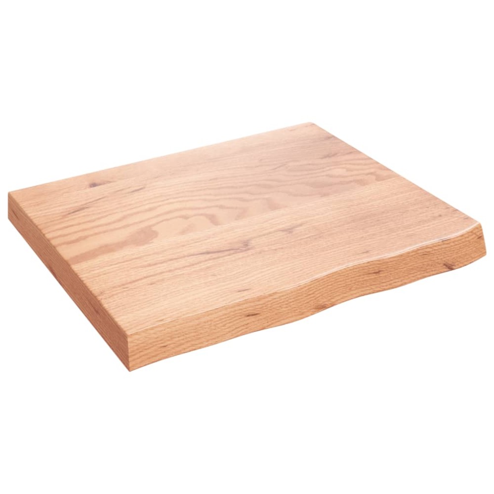vidaXL Ράφι Τοίχου Ανοιχτό Καφέ 60x50x(2-6)εκ. Επεξ. Μασίφ Ξύλο Δρυός