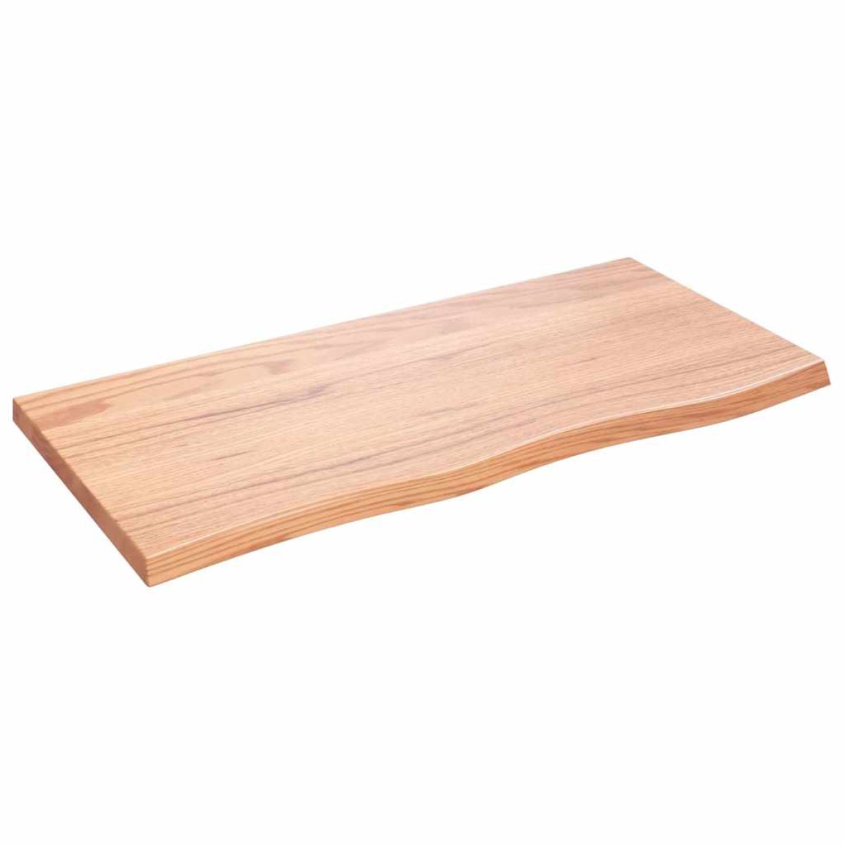vidaXL Ράφι Τοίχου Ανοιχτό Καφέ 100x50x4 εκ. Επεξεργ. Μασίφ Ξύλο Δρυός