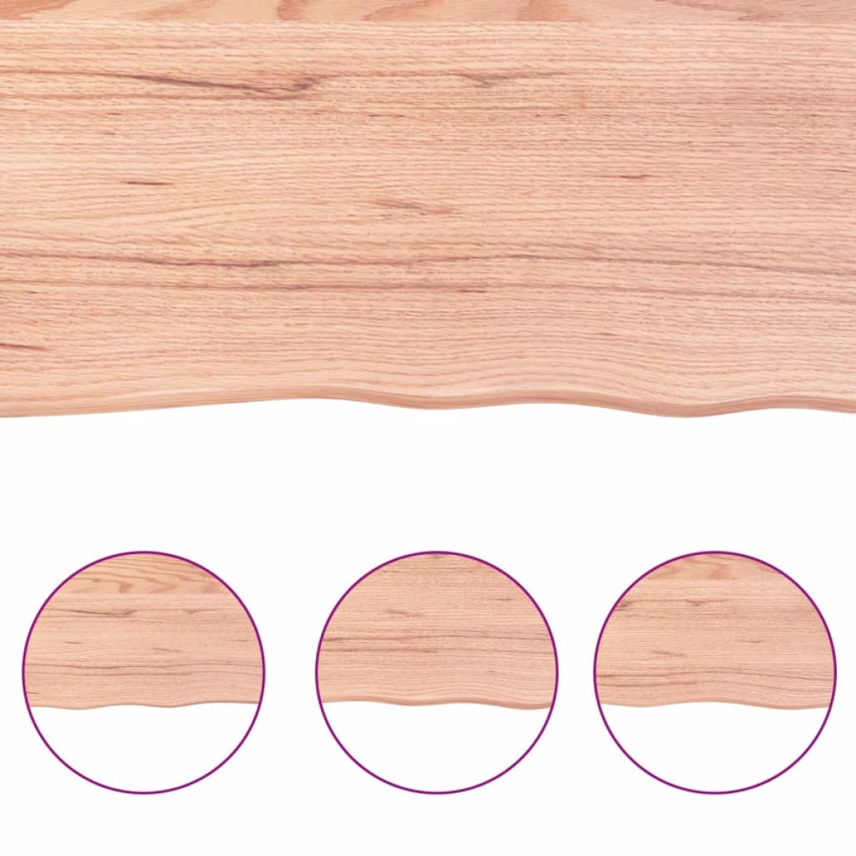 vidaXL Ράφι Τοίχου Ανοιχτό Καφέ 100x60x4 εκ. Επεξεργ. Μασίφ Ξύλο Δρυός
