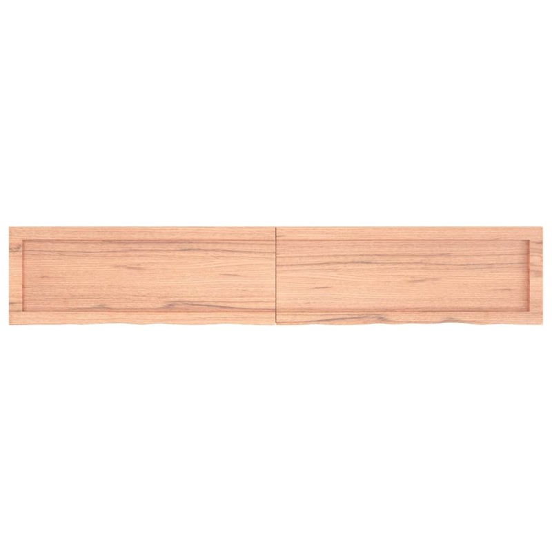 vidaXL Ράφι Τοίχου Ανοιχτό Καφέ 160x30x(2-4)εκ. Επεξ. Μασίφ Ξύλο Δρυός