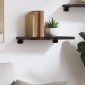 vidaXL Ράφι Τοίχου Σκούρο Γκρι 40x30x2 εκ. Επεξεργ. Μασίφ Ξύλο Δρυός