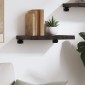 vidaXL Ράφι Τοίχου Σκούρο Γκρι 40x30x4 εκ. Επεξεργ. Μασίφ Ξύλο Δρυός