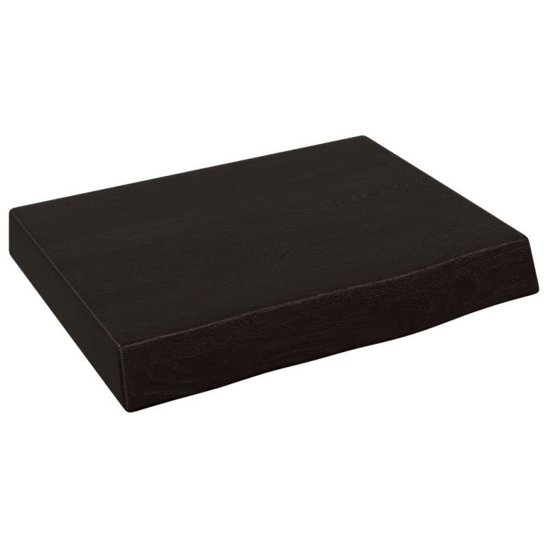 vidaXL Ράφι Τοίχου Σκούρο Καφέ 40x30x(2-6) εκ. Επεξ. Μασίφ Ξύλο Δρυός