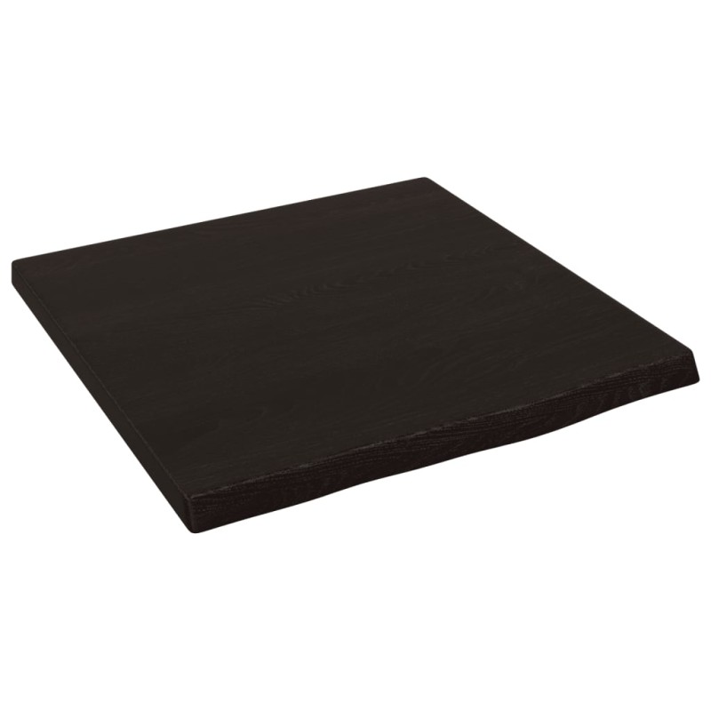 vidaXL Ράφι Τοίχου Σκούρο Καφέ 40x40x2 εκ. Επεξεργ. Μασίφ Ξύλο Δρυός