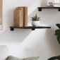 vidaXL Ράφι Τοίχου Σκούρο Γκρι 40x40x2 εκ. Επεξεργ. Μασίφ Ξύλο Δρυός