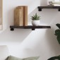 vidaXL Ράφι Τοίχου Σκούρο Γκρι 40x40x4 εκ. Επεξεργ. Μασίφ Ξύλο Δρυός