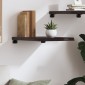 vidaXL Ράφι Τοίχου Σκούρο Γκρι 40x60x4 εκ. Επεξεργ. Μασίφ Ξύλο Δρυός