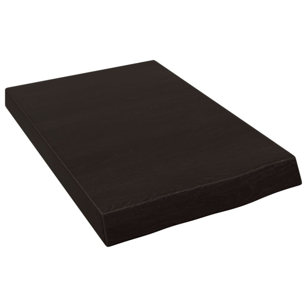 vidaXL Ράφι Τοίχου Σκούρο Καφέ 40x60x(2-6) εκ. Επεξ. Μασίφ Ξύλο Δρυός
