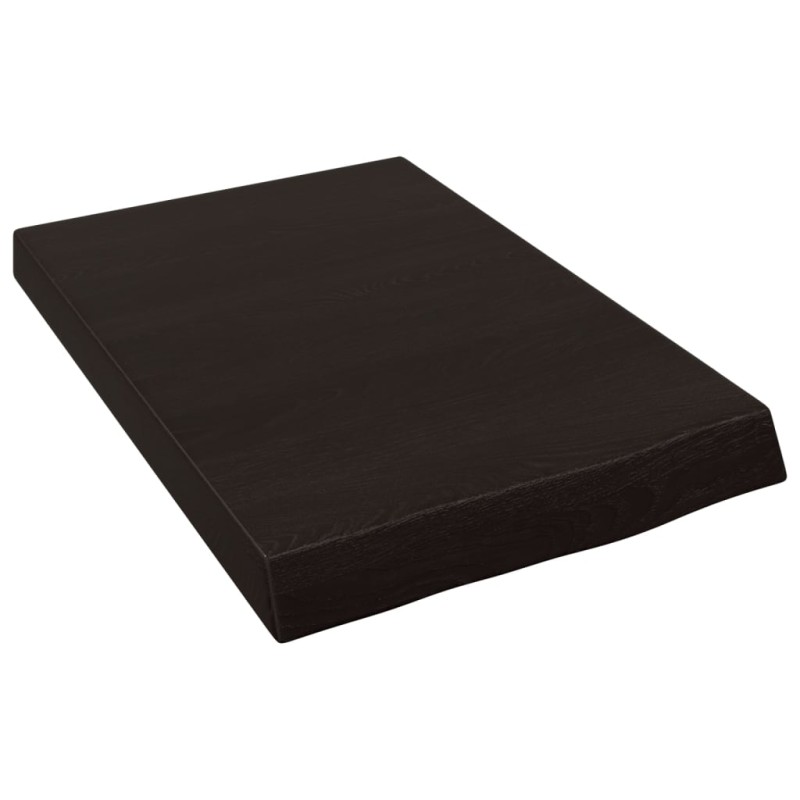 vidaXL Ράφι Τοίχου Σκούρο Καφέ 40x60x(2-6) εκ. Επεξ. Μασίφ Ξύλο Δρυός